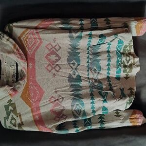 LA Hearts Aztec Print Hoodie